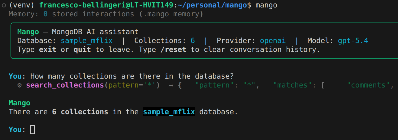 Mango — AI Agent for MongoDB 